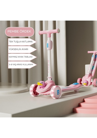 Luddy Bduck Scooter Beyaz - Pembe