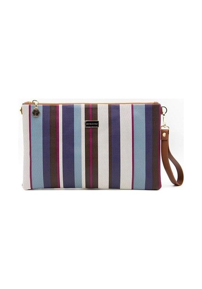 Silver Polo Mix - Taba Ekose Kadın Portföy Ve Clutch El Çantası Sp1034