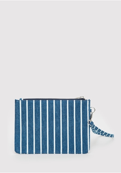Mavi - Çizgili Denim El Çantası 1913943-25768 Lacivert