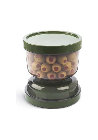 Kum Saati Zeytin Ve Turşu Saklama Kabı Plastik Yeşil Diğer