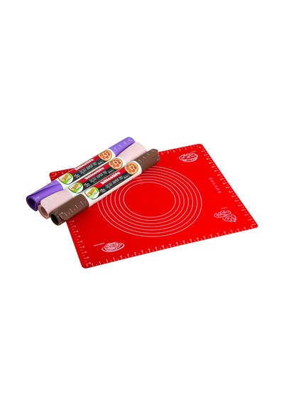 Silikon Ölçülü Hamur Açma Matı Hamur Açma Örtüsü Büyük Boy 50x40 Bx40 Renkli