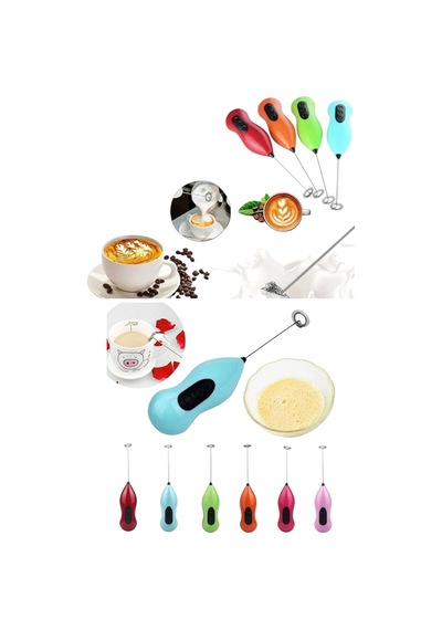 Pilli Mini Mixer Kahve Süt Köpürtücü Karıştırıcı Cappucino Mikser Şekillendirici 1 Adet Plastik Diğer