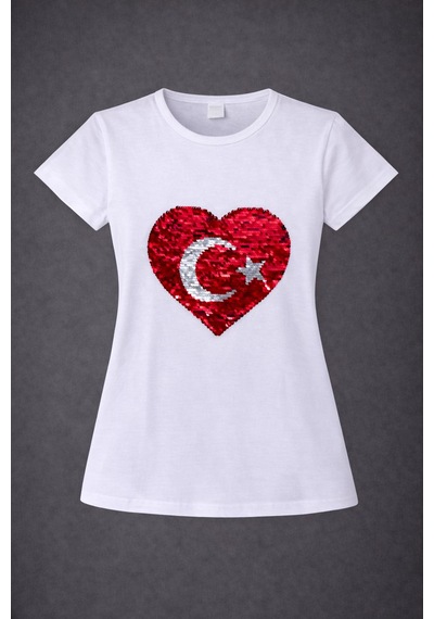 Dıgıl Kids Atatürk Ve Türk Bayrağı Motifli Kız Çocuk T-shirt Beyaz2
