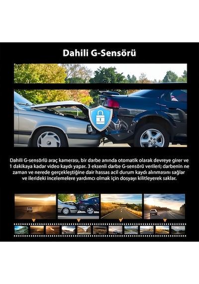 İdragon S23q 4 Kameralı Full Hd Araç Kayıt Sistemi - Wi-fi, Gece Görüşlü, G-sensörlü