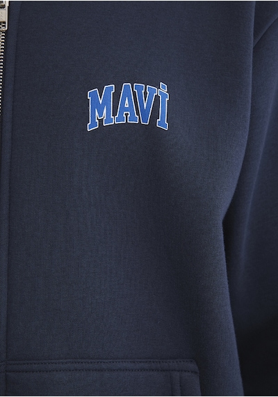 Mavi - Mavi Logo Baskılı Fermuarlı Lacivert Sweatshirt 0611715-70490 Lacivert