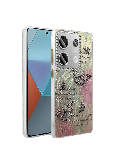 Newface - 585 - Xiaomi Redmi Note 13 Pro 4g Kılıf Blade Aynalı Desenli Kapak - - Csmo-tex - Desen 6 Diğer