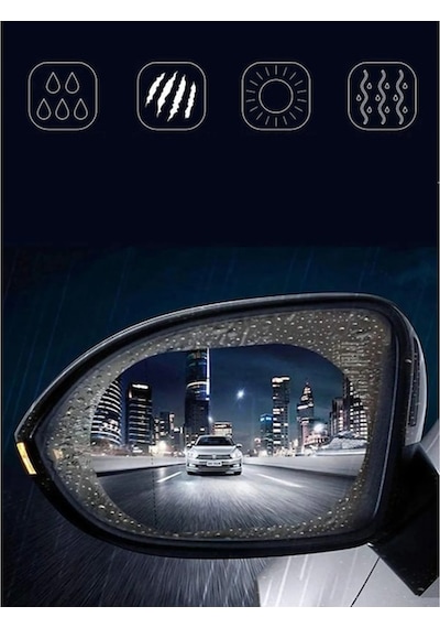 Daewoo Kalos İle Uyumlu Dış Ayna Buğu Önleyici Ve Yağmur Tutmaz Kaydırıcı Film