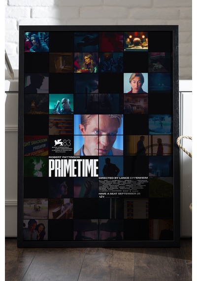 Primetime Siyah Ahşap Çerçeveli Poster, Dekoratif Film Duvar Tablosu
