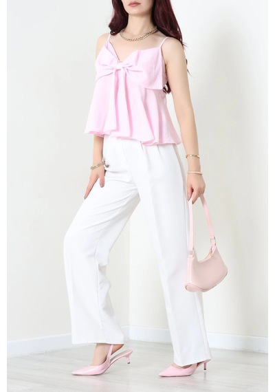 Modi Askılı Bluz Pembe - 4275.1247. Acık Pembe