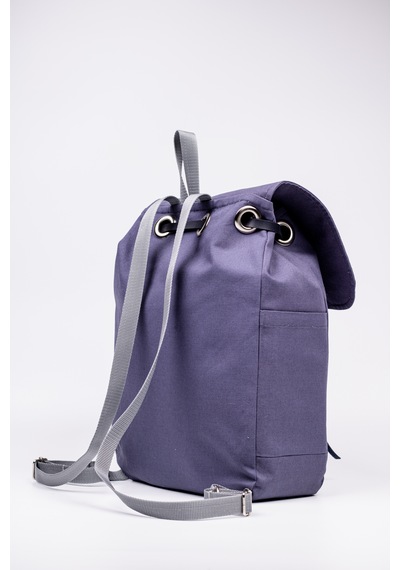 Fabric Craft Bag Sırt Çantası Nakışlı Duck Kumaş İçi Astarlı 38x40 Cm Mor