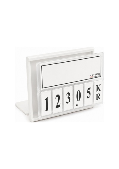 Fiyat Kasetlik Manav Kasap Şarküteri Etiketi Rakamlı Fiyatlık Ayaklı Küçük Boy 77x62 Mm Beyaz