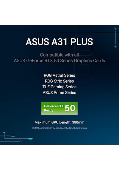 Asus A31 Plus M-atx Kasa, Gi Zli Konnektör Destekli , 360 Mm Rad