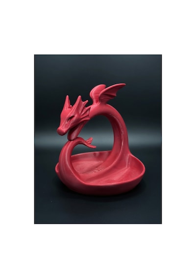 Ejderha Figürlü Tepsi - 3d Baskı Fantastik Dragon Organizer & Dekoratif Obje