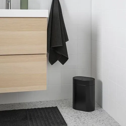 Ikea Brogrund Dokunmatik Çöp Kutusu, Siyah, 4 Lt