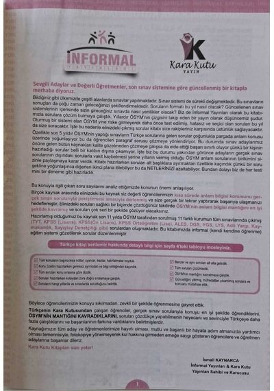Kpss Türkçenin Kara Kutusu Anlam Bilgisi (Sözcük-cümle)  D.Çözümlü Konu Özetli Soru Bankası