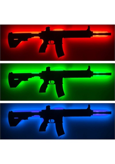 M416 Duvar Led Işık - Duvar Lambası - Gece Lambası - Açıklama Siyah