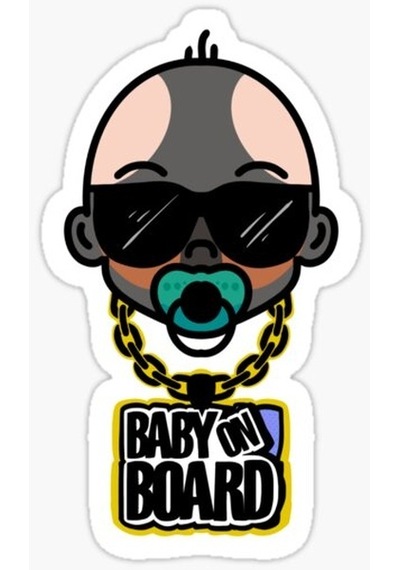 Arabada bebek var Baby On Board Sticker Etiket 19CM md14