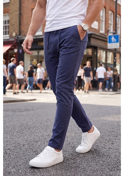 Deepsea Erkek Slim Fit Likralı Lacivert Jogger Pantolon Beli Lastikli İpli Esnek Spor Pantolon 2700523 Deepsea Erkek Slim Fit Likralı Lacivert Jogger Pantolon Beli Lastikli İpli Esnek Spor Pantolon 2700523
