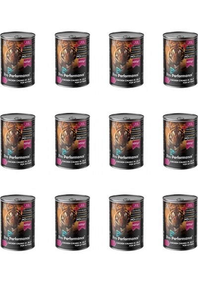Pro Performance Tavuklu Parça Etli Yavru Kedi Konservesi 400 Gr 12'li Paket