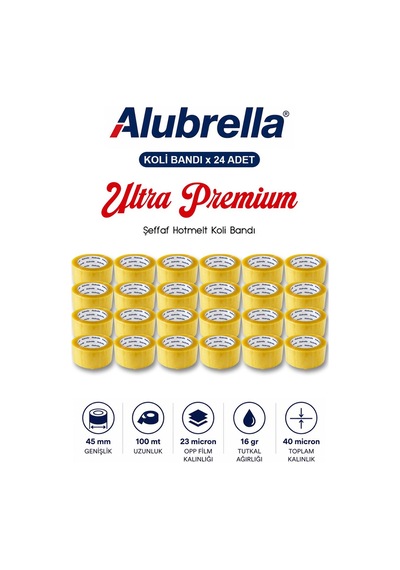 24 Adet 45 Mm X 100 Mt Ultra Premium Koli Bandı 1