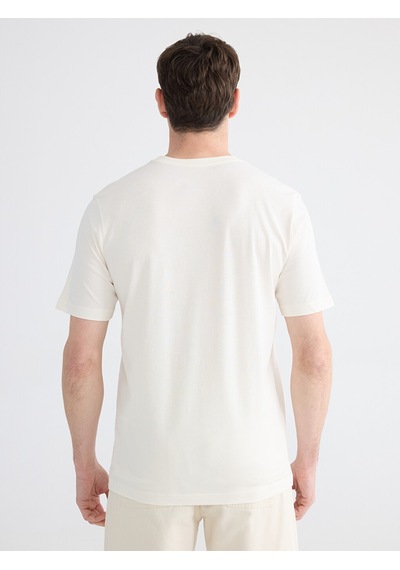 Lcwaıkıkı Classic Ekru %100 Pamuk Regular Fit Basic Tişört