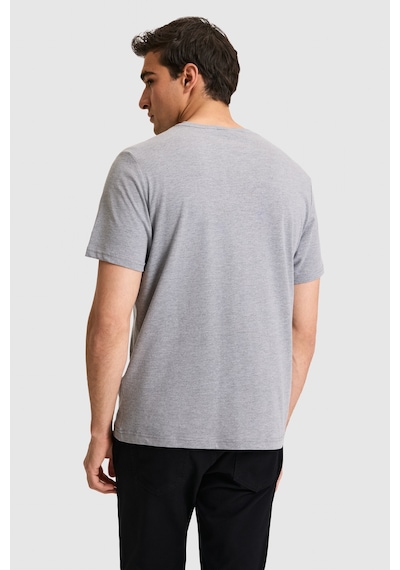 U.s. Polo Assn. Erkek Gri Melanj Tişört Basic 50326944-vr086