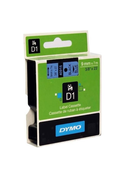 Dymo 40916 D1 Yedek Şerit 9mmx7mt Mavi/Siyah