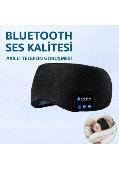 Arpag Import Bluetooth Kulaklıklı Uyku Bandı, Siyah, Yumuşak Polar Ve Spandex, Kablosuz Müzik Dinleme, Yoga Ve Seya Genel