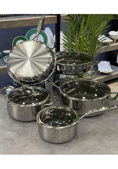 Çırağan Thermo Stell 3 Katmanlı Çelik Tencere Seti Inox