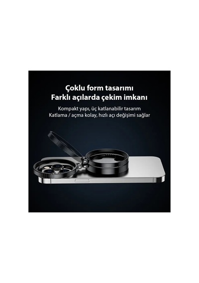 Xmlbytr Ally Magsafe Uyumlu Manyetik 52mm Cpl Polarize Telefon Kamera Lens Filtresi Yansıma Önleyic Siyah