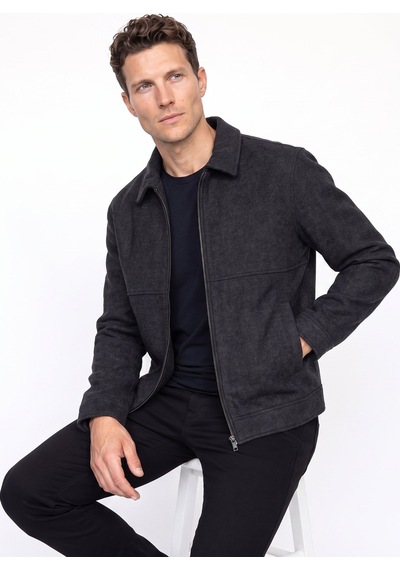 Fabrika Antrasit Erkek Slim Fit Diyagonal Gömlek Yaka Mont F6wm-mnt 2109 Antrasit Melanj