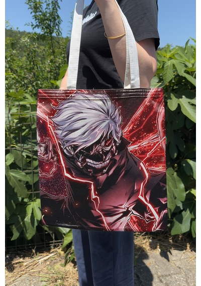 Zipzap Tokyo Ghoul V5 Yazlık Kışlık Çift Taraflı Kanvas Baskı Bez Çanta Anime Çantası
