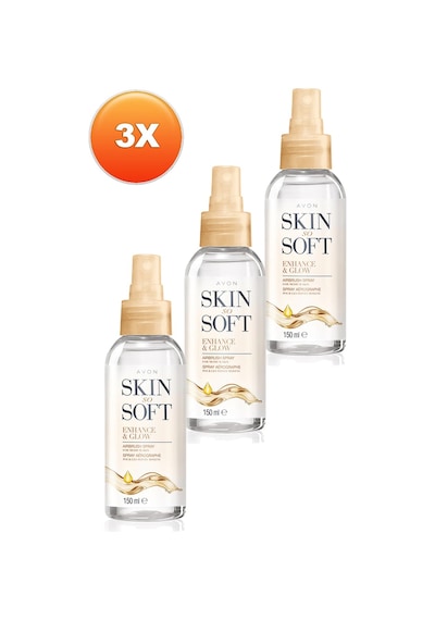 Avon Skin So Soft Enhance & Glow Nemlendirici Sprey Vücut Yağı 3 x 150 ML