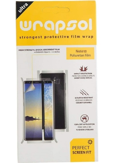 Wrapsol Samsung Galaxy Uyumlu Note 10 N970 Ön Arka Ekran Koruyucu Po