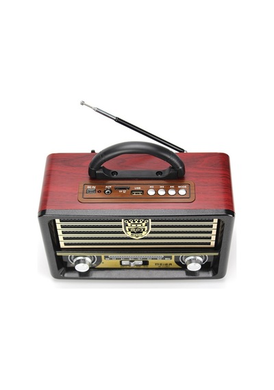 Şarjlı Nostaljik Retro Radyo Sd Kart Usb Bluetooth Fm Radyolu Taşınabilir Kablosuz Hoparlör M-113bt