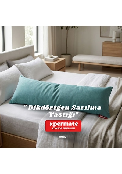 Xpermate Sarılma Yastığı, Bacak Arası Yastığı Dikdörtgen Açıkmavi