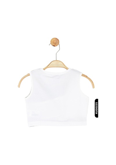 Xo Kids Kız Çocuk Atlet Bluz 4-8 Yaş 36515 Ekru - Yeşil