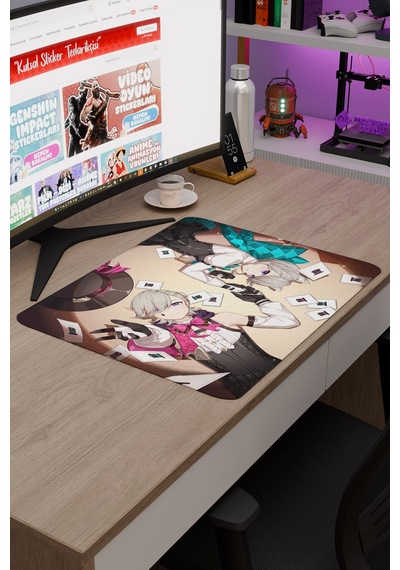 Lyney Genshin Impact Anime Gacha V5 - 48x40 Xl Gaming Mouse Pad Fare Altlığı