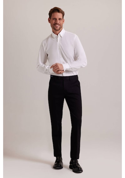 Erkek Siyah Düz Regular Fit Spor Kanvas Pantolon