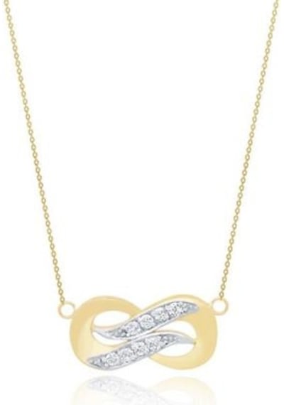Diamond Line-Gülaylar - Sarı Altın 14 Ayar Sonsuzluk Kolye N11.25292