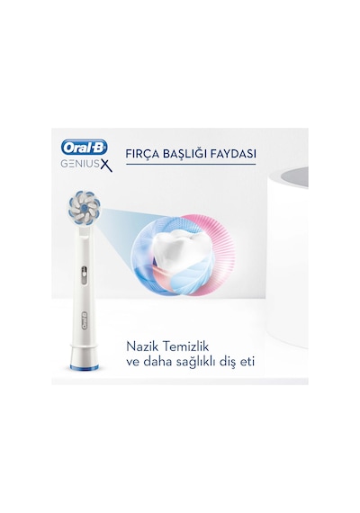 Oral-B Genius X AI Şarj Edilebilir Diş Fırçası Rose Gold + 4 Başlık + Seyehat Çantası