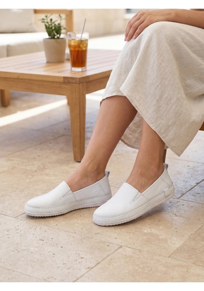 Free Foot Freefoot 12905 Beyaz Hakiki Soft Deri Günlük Kadın Ayakkabı