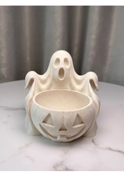 Halloween Cadılar Bayramı Dekoratif Hayaletli Balkabağı Şekerlik Kase Masa Üstü Dekor