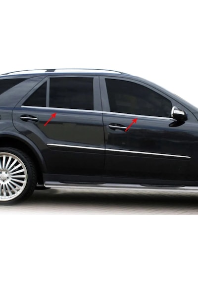 Mercedes Ml W164 2005-2011 Arası Krom Cam Çıta 4 Prç Pçelik
