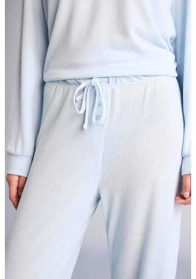 Defacto Pijama Takımı Uzun Kollu Üst Alt G1188ax26spbe772 Mavi-be772