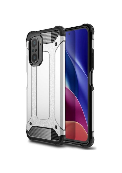 Noktaks - Xiaomi Uyumlu Xiaomi Mi 11i - Kılıf Çift Katman Zırh Tank Crash Military Kapak - Gri