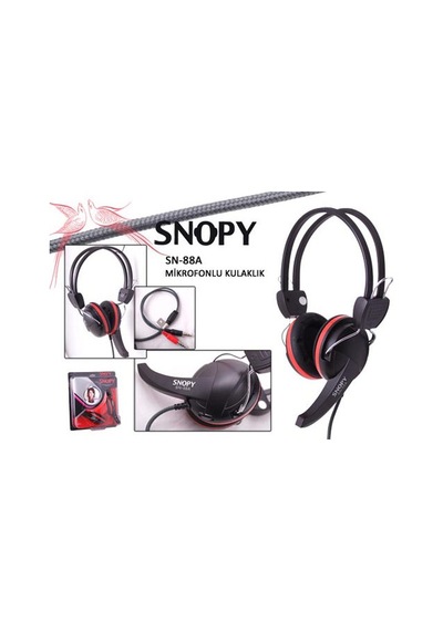 Snopy Sn-88A Mikrofonlu Kulaklık Siyah