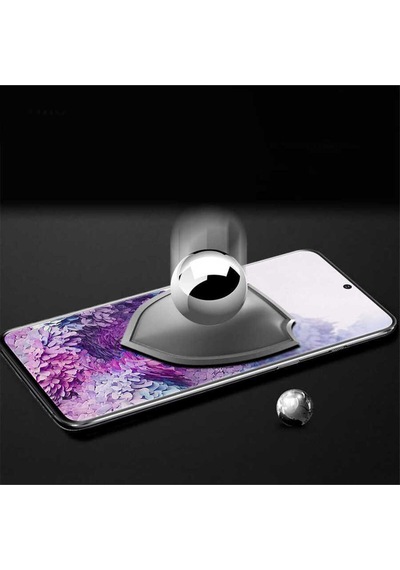 Galaxy S20 Plus Uyumlu Msra Kavisli Full Yapışkanlı Cam Ekran Koruyucu