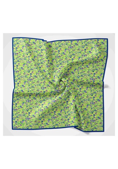 Silk Home Karanfil Desen Soft Pamuk Eşarp Asker Yeşili