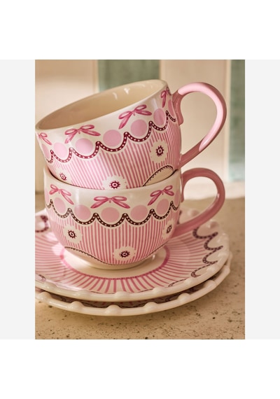 Pembe Stoneware Çay Fincanı 200 Ml